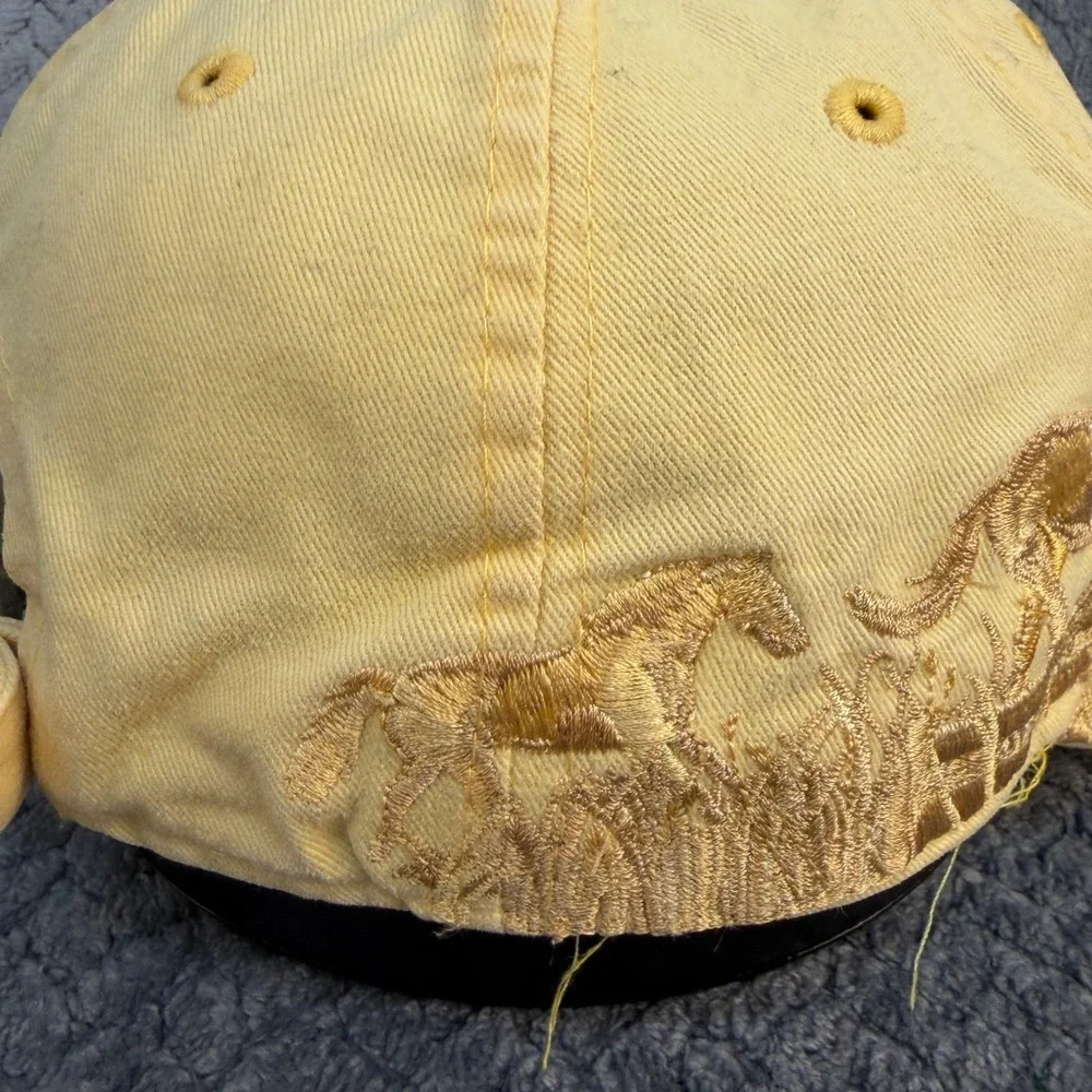 Dri Duck Grey Wolf Ranch Yellow Embroidered Horse Scene Baseball Cap Hat